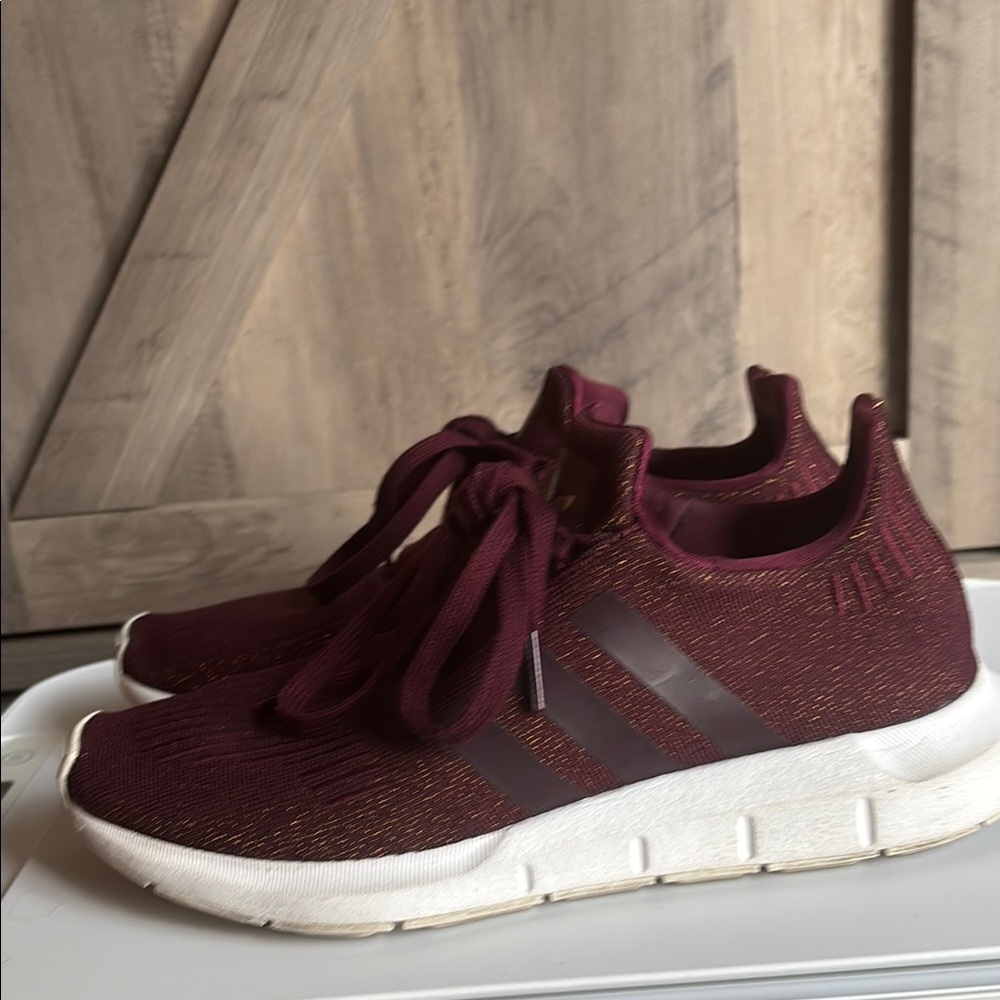 Adidas Maroon Athletic Swift Run Shoes